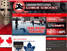 Tablet Screenshot of canadianprofessionalgoalieschools.com